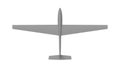 3D rendering of a glider airplane isolated on a white background