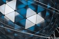 3d rendering, global lines and triangle shapes Royalty Free Stock Photo