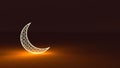 3d rendering of a glowing crescent