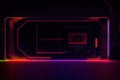 3d rendering, glowing lines, neon lights, abstract psychedelic background, ultraviolet, vibrant colors, generative ai Royalty Free Stock Photo