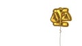 gold balloon symbol of balance scale on white background Royalty Free Stock Photo