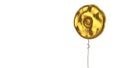 gold balloon symbol of compact disc on white background Royalty Free Stock Photo