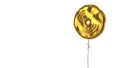 gold balloon symbol of compact disc on white background Royalty Free Stock Photo