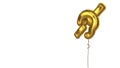 gold balloon symbol of deaf on white background