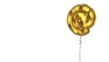 gold balloon symbol of at sign on white background Royalty Free Stock Photo