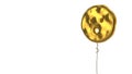 gold balloon symbol of surprise on white background