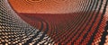 3d rendering golden pattern Wave abstract technology