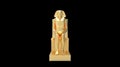 3D rendering of a golden pharao statue ornament isolated