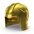 3D rendering of golden scythian helmet.