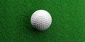 3d rendering golf ball on grass Royalty Free Stock Photo