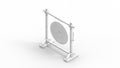 3D rendering of a gong isolated music asian sound meditation instrument