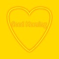 3d rendering good morning text isolated on yellow 1