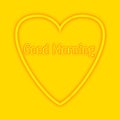 3d rendering good morning text isolated on yellow 1 Royalty Free Stock Photo