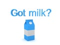 3D Rendering of got milk concept Royalty Free Stock Photo