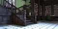 3D Rendering Gothic Library