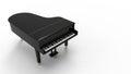 3D rendering of a grand piano isolated in white background Royalty Free Stock Photo