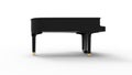 3D rendering of a grand piano isolated in white background Royalty Free Stock Photo