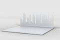 3d rendering, graph chart background, business graph Royalty Free Stock Photo