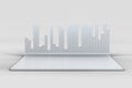 3d rendering, graph chart background, business graph