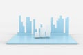 3d rendering, graph chart background, business graph