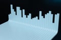 3d rendering, graph chart background, business graph