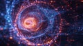 A 3D rendering of a graviton showing its intricate internal structure which is believed to be responsible for carrying