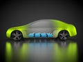 3D rendering: green car technology