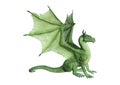 3D Rendering Fantasy Dragon on White Royalty Free Stock Photo