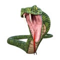 3D Rendering Giant Fantasy Snake on White Royalty Free Stock Photo