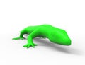 3d rendering of a green lizard isolated in white studio background Royalty Free Stock Photo