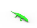 3d rendering of a green lizard isolated in white studio background Royalty Free Stock Photo