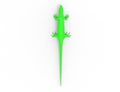 3d rendering of a green lizard isolated in white studio background Royalty Free Stock Photo