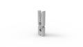 3d rendering of a grey clothespin isolated in white studio background Royalty Free Stock Photo