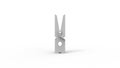 3d rendering of a grey clothespin isolated in white studio background Royalty Free Stock Photo