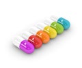 3d rendering of group B vitamin pills Royalty Free Stock Photo