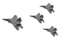 3D rendering of a group of warplanes Royalty Free Stock Photo