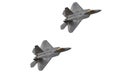 3D rendering of a group of warplanes Royalty Free Stock Photo