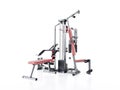 Gym multifunctional workout equipment on white