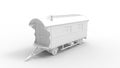 3d rendering of a gypsy wagon tiny house on wheels small home vaction house isolated in studio background. Royalty Free Stock Photo