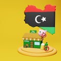 3d rendering of halal and haram food and beverage culinary tourism in Libya