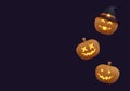 3d rendering Halloween banner background with pumpkin ghost candle