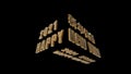 3d rendering of happy Chinese new year with chinese word happy new year and Spring for spring couplet