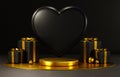 3D rendering Happy Valentine`s Day Podium Display 13