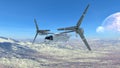 3D rendering of helicopter