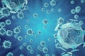 3d rendering, Hepatitis, H1N1, HIV, FLU, AIDS viruses abstract background. Royalty Free Stock Photo