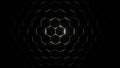 3d Rendering Hexagonal background, depth of field effect. Futuristic cellular