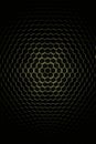 3d Rendering Hexagonal background, depth of field effect. Futuristic cellular