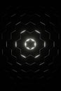 3d Rendering Hexagonal background, depth of field effect. Futuristic cellular
