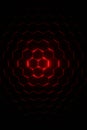 3d Rendering Hexagonal background, depth of field effect. Futuristic cellular