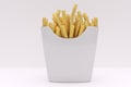 3D rendering - High resolution image French Fries box, template isolated on white background, high quality